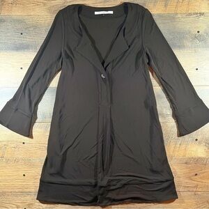 DIANE VON FURSTENBERG Dress Womens Size 8 Brown VINTAGE GABY Flared Sleeve Mini